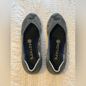 Rothy’s The Flat in Camo Green, Women’s size 7